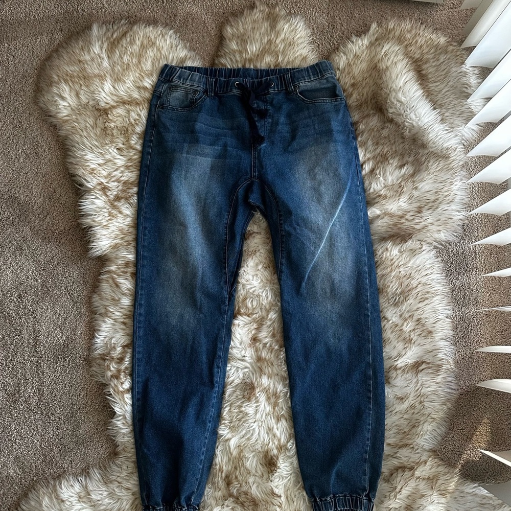 Stylish Blue Denim Joggers